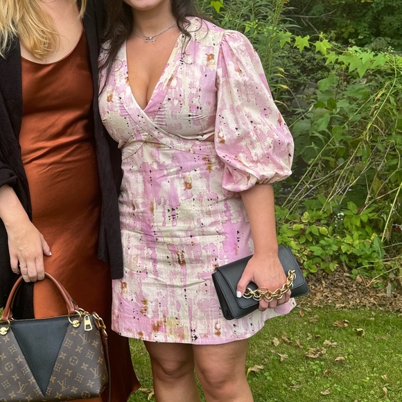 RARE Alexis Linea Cutout Dress in Rainwater Quartz Pink Mini Dress - Picture 3 of 6